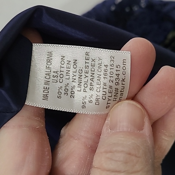 Trina Turk navy blue strapless cocktail dress size 8 - Picture 6 of 8